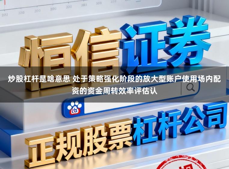 炒股杠杆是啥意思 处于策略强化阶段的放大型账户使用场内配资的资金周转效率评估认